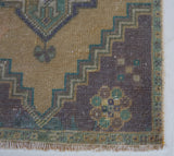 Vintage mini kilim rug in room decor setting, kilim, Turkish rug, vintage rug, portland, rug shop, bright colors, wild shaman, soft rug, bold color, Portland, Oregon, rug store, rug shop, local shop