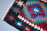 Vintage Mini Turkish Kilim Rug 3ftx4.5ft