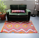 Vintage Mini Turkish Kilim Rug 3ftx5.3ft