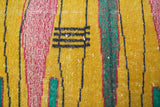Vintage art deco rug in a living room setting, pile rug, Turkish rug, custom rug, modern rug, art deco rug,  portland, rug shop, bright colors, wild shaman, low pile rug, bold color, Portland, Oregon, rug store, rug shop, local shop, made in Turkey, vintage rug, retro rug