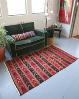 Vintage Mini Turkish Kilim Rug 3.6ftx6ft