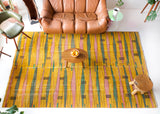 Vintage art deco rug in a living room setting, pile rug, Turkish rug, custom rug, modern rug, art deco rug,  portland, rug shop, bright colors, wild shaman, low pile rug, bold color, Portland, Oregon, rug store, rug shop, local shop, made in Turkey, vintage rug, retro rug