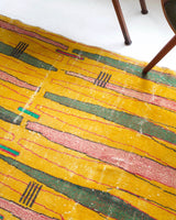 Vintage art deco rug in a living room setting, pile rug, Turkish rug, custom rug, modern rug, art deco rug,  portland, rug shop, bright colors, wild shaman, low pile rug, bold color, Portland, Oregon, rug store, rug shop, local shop, made in Turkey, vintage rug, retro rug