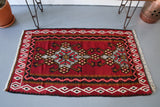 Vintage Mini Turkish Kilim Rug 3ftx5.4ft