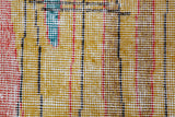 Vintage art deco rug in a living room setting, pile rug, Turkish rug, custom rug, modern rug, art deco rug,  portland, rug shop, bright colors, wild shaman, low pile rug, bold color, Portland, Oregon, rug store, rug shop, local shop, made in Turkey, vintage rug, retro rug