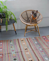 old rug, antique rug, earthy colors, faded colors, Turkish rug, vintage rug, flat weave, kilim rug, large area rug, square rug, Wild Shaman, Portland, Oregon, rug store, rug shop, local shop