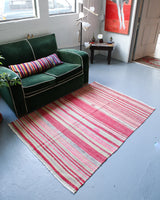 Vintage Mini Turkish Kilim Rug 3.9ftx5.4ft