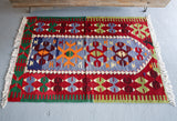 Vintage Mini Turkish Kilim Rug 2.9ftx4.5ft