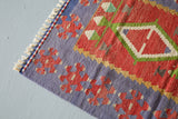 Vintage Mini Turkish Kilim Rug 2.9ftx4.2ft