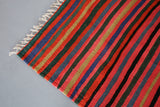 Vintage Mini Turkish Kilim Rug 3ftx7.7ft
