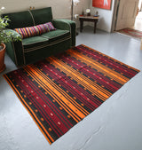 Vintage Turkish Anatolian Kilim Rug 4'6"x5'10"