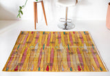 Vintage art deco rug in a living room setting, pile rug, Turkish rug, custom rug, modern rug, art deco rug,  portland, rug shop, bright colors, wild shaman, low pile rug, bold color, Portland, Oregon, rug store, rug shop, local shop, made in Turkey, vintage rug, retro rug