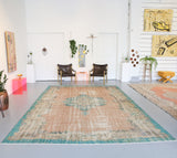 Vintage Turkish Isparta Rug 8.10ftx12.4ft