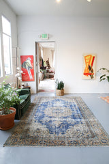 Vintage Isparta Rug 6.9ftx10.5ft