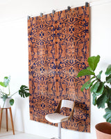 Vintage art deco rug in a living room setting, pile rug, Turkish rug, custom rug, modern rug, art deco rug,  portland, rug shop, bright colors, wild shaman, low pile rug, bold color, Portland, Oregon, rug store, rug shop, local shop, made in Turkey, vintage rug, retro rug