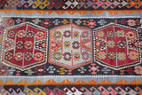 Turkish rug, vintage rug, flat weave, kilim rug, large area rug, square rug, Wild Shaman, Portland, Oregon, rug store, rug shop, local shop, bright colors, area rug, red rug, bold color