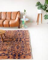 Vintage art deco rug in a living room setting, pile rug, Turkish rug, custom rug, modern rug, art deco rug,  portland, rug shop, bright colors, wild shaman, low pile rug, bold color, Portland, Oregon, rug store, rug shop, local shop, made in Turkey, vintage rug, retro rug