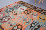 Vintage Turkish Afyon Kilim Rug