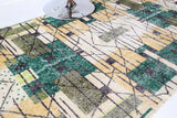 Vintage Turkish Art Deco Runner 3'10"x6'6"
