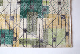 Vintage art deco rug in a living room setting, pile rug, Turkish rug, custom rug, modern rug, art deco rug,  portland, rug shop, bright colors, wild shaman, low pile rug, bold color, Portland, Oregon, rug store, rug shop, local shop, made in Turkey, vintage rug, retro rug