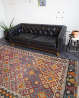 old rug, antique rug, earthy colors, faded colors, Turkish rug, vintage rug, flat weave, kilim rug, large area rug, square rug, Wild Shaman, Portland, Oregon, rug store, rug shop, local shop