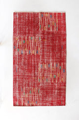 Vintage art deco rug in a living room setting, pile rug, Turkish rug, custom rug, modern rug, art deco rug,  portland, rug shop, bright colors, wild shaman, low pile rug, bold color, Portland, Oregon, rug store, rug shop, local shop, made in Turkey, vintage rug, retro rug