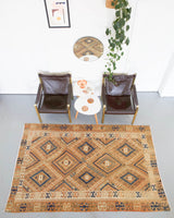 old rug, antique rug, earthy colors, faded colors, Turkish rug, vintage rug, flat weave, kilim rug, large area rug, square rug, Wild Shaman, Portland, Oregon, rug store, rug shop, local shop