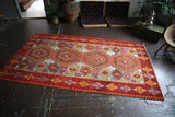 Old Ushak Esme Kilim 5.7ftx10.1ft