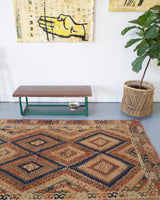 old rug, antique rug, earthy colors, faded colors, Turkish rug, vintage rug, flat weave, kilim rug, large area rug, square rug, Wild Shaman, Portland, Oregon, rug store, rug shop, local shop