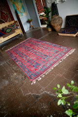 Vintage Balikesir Yuncu Kilim 5x8.9ft