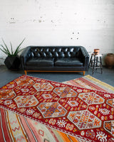 Vintage Turkish Afyon Kilim Rug