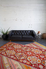 Vintage Turkish Afyon Kilim Rug