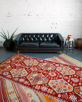 Vintage Turkish Afyon Kilim Rug