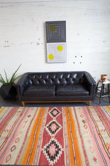 old rug, antique rug, Turkish rug, Portland, Oregon, rug store, rug shop, local shop, bright colors, wild shaman, large rug, area rug, red rug, bold color, burgundy, dark red, flat weave, kilim rug