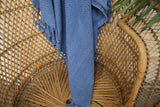 Handwoven Sabah Pestemal Towel in Blue (soft)