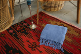 Handwoven Sabah Pestemal Towel in Blue (soft)