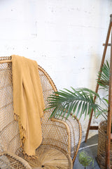 Handwoven Sabah Pestemal Towel in Mustard Stone (soft)