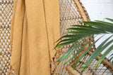 Handwoven Sabah Pestemal Towel in Mustard Stone (soft)