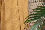 Handwoven Sabah Pestemal Towel in Mustard Stone (soft)