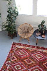 Turkish rug, vintage rug, flat weave, kilim rug, large area rug, square rug, Wild Shaman, Portland, Oregon, rug store, rug shop, local shop, bright colors, area rug, red rug, bold color