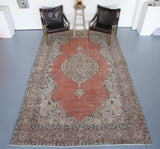 Vintage Turkish Isparta Rug 6.7ftx10.9ft