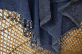 Handwoven Sabah Pestemal Towel in Navy (soft)
