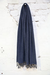 Handwoven Sabah Pestemal Towel in Navy (soft)