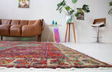 Vintage Turkish rug in living room setting, old rug, antique rug, pastel colors, faded colors, Turkish rug, vintage rug, soft rug, Portland, Oregon, rug store, rug shop, local shop