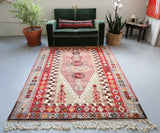 Old Konya Obruk Kilim 5.2ftx6.9ft