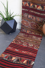Vintage Anatolian kilim runner rug