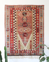 Old Konya Obruk Kilim 5.2ftx6.9ft