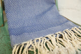 Honeycomb Pestemal Towel in Blue