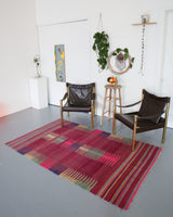 Vintage Bodrum Bos Kilim Rug  4'3"x6'10"