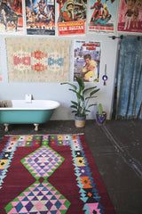 Vintage Milas Bencik Kilim 5.4x8.4ft